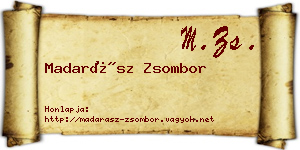 Madarász Zsombor névjegykártya