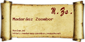 Madarász Zsombor névjegykártya